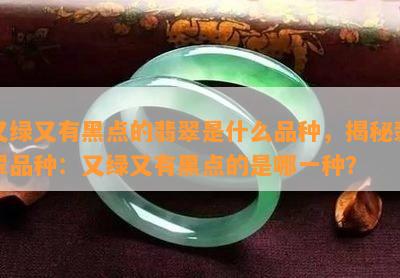 又绿又有黑点的翡翠是什么品种，揭秘翡翠品种：又绿又有黑点的是哪一种？