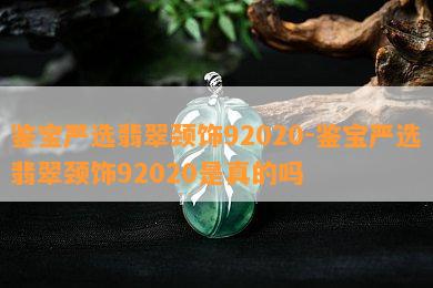 鉴宝严选翡翠颈饰92020-鉴宝严选翡翠颈饰92020是真的吗