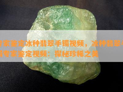 专家鉴定冰种翡翠手镯视频，冰种翡翠手镯专家鉴定视频：探秘珍稀之美