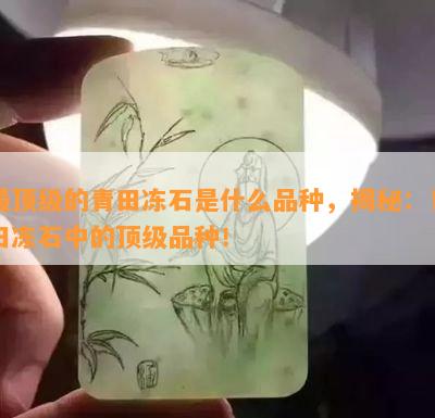 最顶级的青田冻石是什么品种，揭秘：青田冻石中的顶级品种！