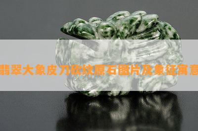 翡翠大象皮刀砍纹原石图片及象征寓意