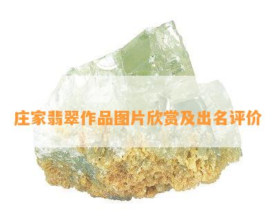 庄家翡翠作品图片欣赏及出名评价