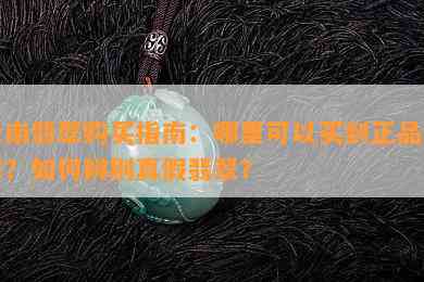 云南翡翠购买指南：哪里可以买到正品翡翠？如何辨别真假翡翠？