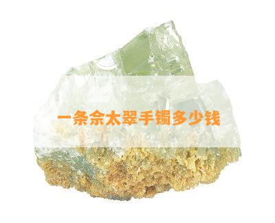 一条佘太翠手镯多少钱