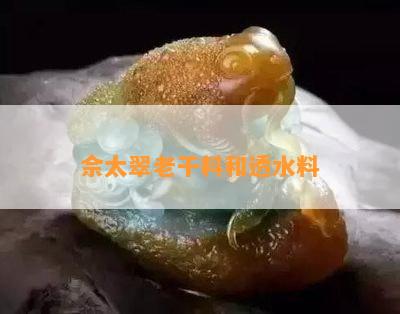 佘太翠老干料和透水料