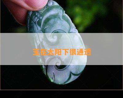 玉在太阳下很通透