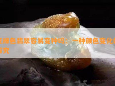 豆绿色翡翠容易变种吗：一种颜色变化的探究