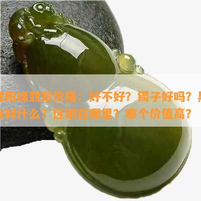 辣阳绿翡翠价格：好不好？镯子好吗？黑点叫什么？区别在哪里？哪个价值高？