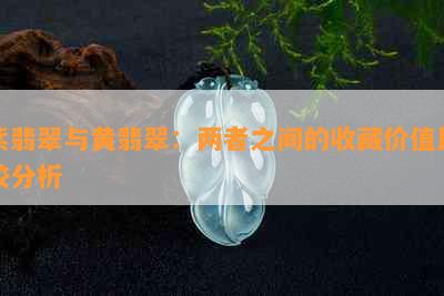 紫翡翠与黄翡翠：两者之间的收藏价值比较分析