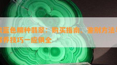 淡蓝色糯种翡翠：购买指南、鉴别方法与保养技巧一应俱全