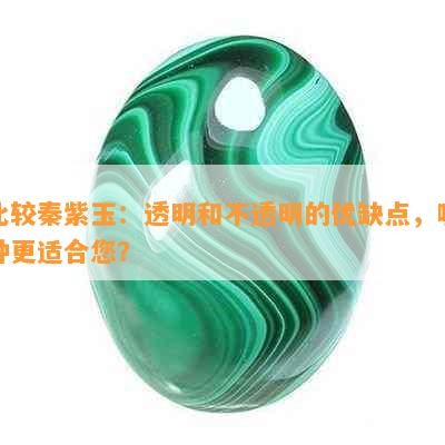 比较秦紫玉：透明和不透明的优缺点，哪种更适合您？