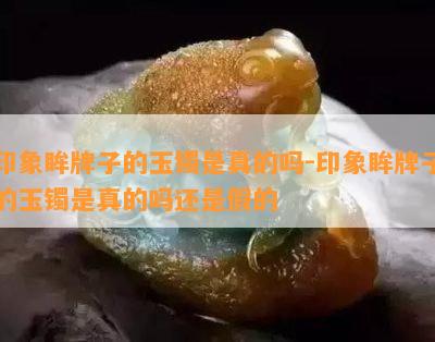 印象眸牌子的玉镯是真的吗-印象眸牌子的玉镯是真的吗还是假的