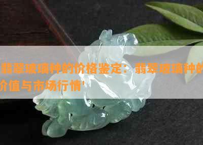 '翡翠玻璃种的价格鉴定：翡翠玻璃种的价值与市场行情'