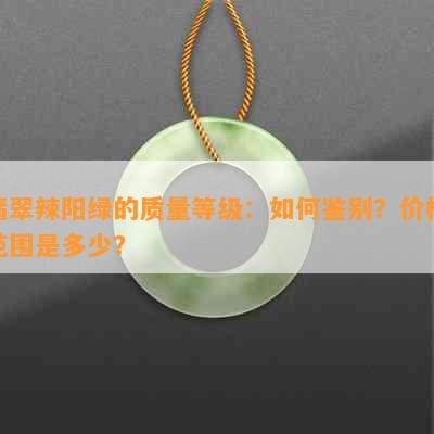 翡翠辣阳绿的质量等级：如何鉴别？价格范围是多少？