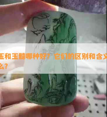 白玉和玉髓哪种好？它们的区别和含义是什么？