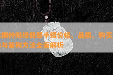 冰糯种阳绿翡翠手镯价格、品质、购买渠道与鉴别方法全面解析