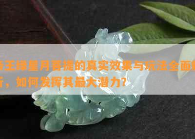 帝王绿星月菩提的真实效果与玩法全面解析，如何发挥其更大潜力？