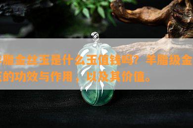 羊脂金丝玉是什么玉值钱吗？羊脂级金丝玉的功效与作用，以及其价值。