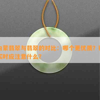 内蒙翡翠与翡翠的对比：哪个更优质？购买时应注意什么？