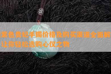 淡紫色贵妃手镯价格及购买渠道全面解析，让你轻松选购心仪之物