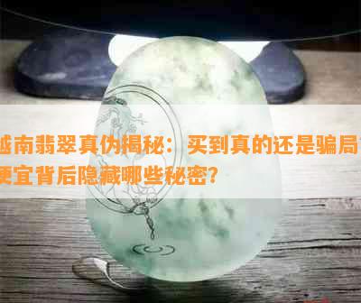 越南翡翠真伪揭秘：买到真的还是骗局？便宜背后隐藏哪些秘密？