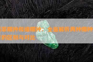 翡翠糯种和细糯种：全面解析两种糯种翡翠的区别与对比