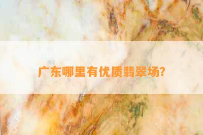 广东哪里有优质翡翠场？